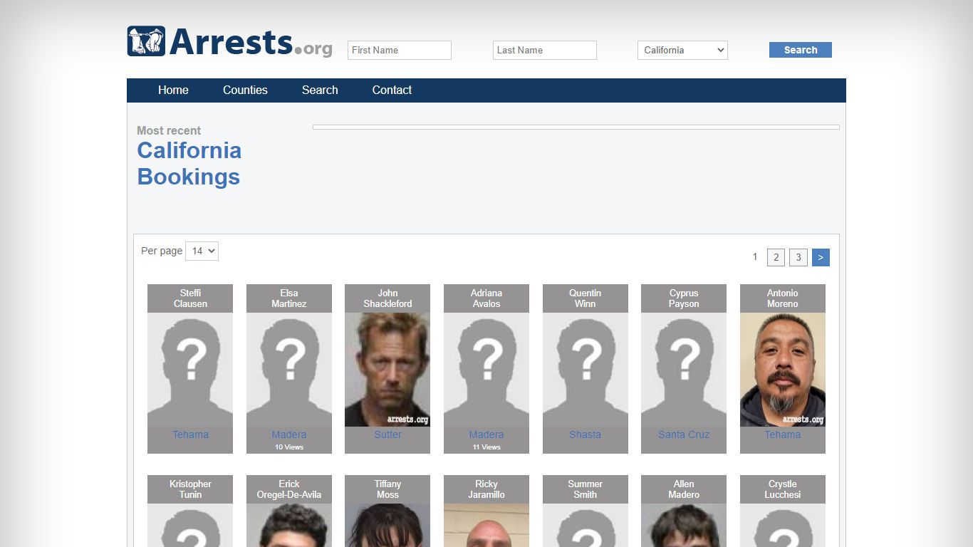 California Arrests and Inmate Search